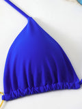 Triangle Halter String Thong Bikinis 2026 Women Sexy Swimsuit Solid Heart Swimwear Female Bathers Bathing Swimming Swim Suit