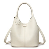 New Trendy Casual Soft PU Women's Handbags Solid Color Large Capacity Female Shoulder Bags Retro Tote Bags For Commute Shopping