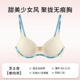 Wireless Non Padded Bra Set for Small Bust Seamless Comfort Bralette & Briefs Pure Elegant Ladies Intimates Teen Girls Underwear