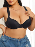 Wide Straps Women's B C D Bra Large Gather Push Up Bra Comfort Thin Cup Underwire Support Lingerie Bra