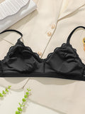 Black detachable breast pad bra lace sexy Lingerie no steel ring brassiere comfortable and unrestrained to wear size S-XL MR2953