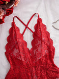 Women's Lace Bodysuit Comfortable Soft Stretch Fashion Casual One Piece Underwear Sleepwear