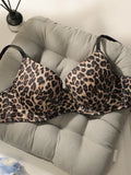 Hot Selling Floral Lingerie Women's Lace Lingerie Clothing Leopard Print Bra Camouflage Shoulder Strap Adjustable Design B6042