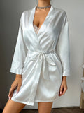 Summer Ladies Nightgown Solid Color Simple Robe Sexy comfortable Women's Pajamas Loungewear