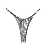 Sexy Micro Mini Bikini Bottoms High Waist Women Swimwear Thong Swimsuit Glossy Elastic Summer Brazilian Swim Trunks Beachwear