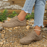 Comfortable Soft Sole Sneakers Women Plus Size 42 Faux Suede Lace Up Casual Shoes Woman 2026 Autumn Non Slip Sport Flats Female
