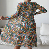 New Women's 3 Pieces Swimsuit Allover Print Tankini+Long Gauze Coat Cover-Up Swimwear High Waist Shorts Bathing Suit Beachwear