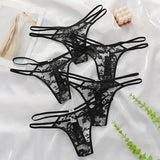 5PCS Women's Sexy And Fun Hollow Lace Underwear Easy to Wash And Dry, Traceless Antibacterial Underwear C830