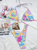 Bikini 2026 Sexy Multicolor Print Halter High Waist Swimwear Swimsuit Women Bikinis Set Bathing Suit Beach Bikini Female Tankini