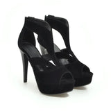 Summer New Pattern Europe and America Fashion Black Sexy Fine Heel Waterproof Fish Mouth High-heeled Women Sandals Size 34-43