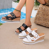 2026 New Women Slippers Plus Size Fashion Wedge Sandals Casual Platform Walking Shoes Comfortable Beach Shoes