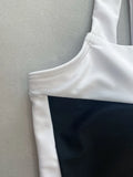 DEAK Sexy Bandeau Black White Swimwear Women Vintage Retro One Piece Swimsuit Bathing Suit Beachwear Monokini Swimming Suit