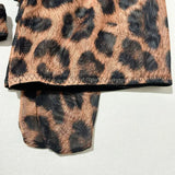Toucheart Erotic Lingerie Leopard Print 5-piece Set with Gloves and Stockings Tie-dye Printed Sexy Hot Lingerie Suit for Women