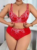 Plus Size Shaping Lingerie Set, Wireless Push-up Bra with Side Support for Full Bust Support
