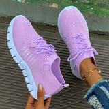 Spring Autumn Solid Breathable Mesh Flat Shoes Women Plus Size Non Slip Sock Sneakers Woman Comfortable Soft Sole Sport Shoes