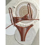 2026 New Sexy Printed High Leg Cut Bikini Female Swimsuit Women Swimwear Two-pieces Bikini set Bather Bathing Suit Swim V8030