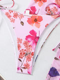 3 Pieces Printed Halter String Bikini 2026 Women & Kimono Swimwear Female Swimsuit Beachwear Bathers Bathing Swimming Swim Suit