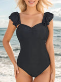 2026 Sexy Strappy Swimsuit One Piece Solid Vintage Black Swimwear Women Bathers Bathing Swimming Swim Suit Female Beachwear