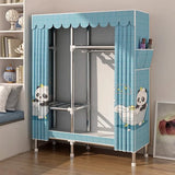 Portable Fabric Wardrobe Clothes Closet Bedroom Dorm Rental Room Small Folding Storage Cabinet Easy Assembly Durable Organizer