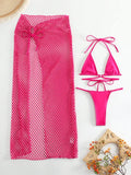 3 Pieces Triangle String Thong Bikinis 2026 Swimwear Female Sexy Brazilian Swimsuit Women Bathers Bathing Swimming Swim Suit