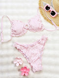 2026 Wrinkled Ruffled Halter Bikini Female Swimsuit Women Swimwear Two-pieces Bikini Set Bather Bathing Suit Swim Lady Beachwear