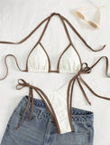 sexy string micro mini patchwork bikinis sets two pieces swimsuit thong Swimwear Biquini conjunto de bikini tankini beachwear