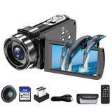 18X 42MP Digital Video Camera 3" Flip Screen 4K UHD Camcorder Wifi Webcam For Youtube Livestreaming Wide Angle Lens Vlog Camera