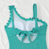 2026 Sexy Ruffle Swimsuit Women One Piece Solid Swimwear Female Bathers Bathing Swimming Swim Suit Beachwear XXL