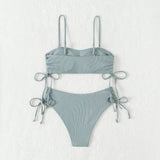 Sexy Bandeau Bikinis 2025 Women Brazilian Swimwear Female Swimsuit Two Pieces Bikini Set Bather Bathing Suits Girls Beach Wear