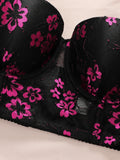 Chinese style new Chinese lace underwear floral bra half cup gathering pull up women's bra underwear B6131