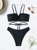 S - XL Cut Out Scrunch Butt Bikini Female Swimsuit Women Swimwear Two-pieces Bikini set Brazilian Bather Bathing Suit Swim K7300