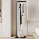 Cream Minimalist Floor Coat Rack Entryway Standing Coat Stand Multifunctional Bedroom Clothes Hanger Shelf Organizer Furniture