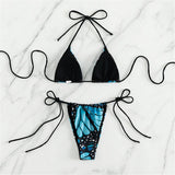 Sexy 4 Colors Printed Halter Padded Bikini Female Swimsuit Women Swimwear Two-pieces Bikini set Bather Bathing Suit Swim K4910