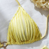 Sexy Wrinkled Halter Brazilian Bikini Women Swimwear Female Swimsuit Two-pieces Bikini Set High Cut Bathing Suit Swim Beach Wear