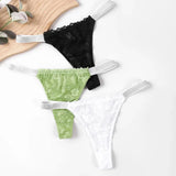 Womens Sexy Lace Thongs Breathable and Comfortable Stretch Elegant Plus Size Underwear Panties XL 2XL 3XL 4XL