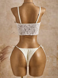S - XL Sequins Mesh Sheer Bikini Women Swimsuit Female Swimwear Two Pieces Bikini Set High Cut Bathing Suit Swim Lady Beachwear