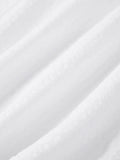 Women Summer White Dress Trim Off Shoulder Short Sleeve Button-up A-line Mini Dresses for Daily Office Party