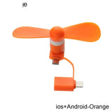 Mini USB Fan Flexible Cooling hand Fan portable Fans Summer Cool laptop Desktop Cell Phone Cooler 2 in 1 Micro USB Type-C plug