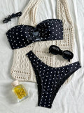 XS - L Polka Dot Bandeau Bikini Women Swimwear Female Swimsuit Two-pieces Bikini Set Brazilian Bather Bathing Suit Swim Lady