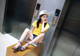 Women Sandals New Summer Fashion Sandals Medium High Heels Outdoor Elegant Wedding Shoes Bridal Plus Size Buckle Strap Sandals