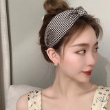 Ethnic style fabric knotted headband wide edge non-slip hairband fashion women's hair accessories