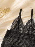 Women's Sexy Lace Set Push Up Embroidered Flower Fun Transparent Underwear Seamless Comfortable Close Fitting Underwear Set 2099
