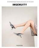 Design Fashion Platform Wedges High Heels Mule Women Slippers Concise Shallow Pointed Toe Party Dress Ladies Shoes 2026