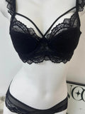 MOYISU Minimizer Bra French Lace for Large Bust, Anti Sagging Full Coverage Push Up Underwire Set, Sensuous Women Sexy Bra & Set
