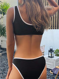2026 Solid Sporty Two Piece Bikini Swimsuit Women Swimwear Female Bathers Bathing Swimming Swim Suit Beachwear