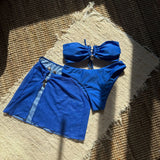 DEKA U Bandeau Bikinis Set Mujer Strapless Swimwear Sexy Women 3 Piece Swimsuit Bathing Suit Biquinis Brazilian Bikini