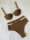 2026 Trendy Ladies Corset Bikini Set Hot Hot Lingerie Denim Sexy Casual Woman Swimsuit For Mature Females Beach Holiday Swimwear