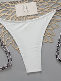 Halter Triangle String Bikinis 2026 Women Sexy Swimsuit Solid Brazilian Swimwear Female Bathers Bathing Swimming Swim Suit
