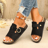 Fashion Buckle Summer Birken Slippers Women 2026 Plus Size 43 Platform Sandals Woman Clogs Thick Sole Beach Sandals Female