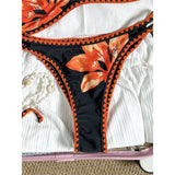 2026 Floral Flower Printed Bikini Women Swimwear Female Swimsuit Two-Pieces Bikini Set Brazilian Bather Bathing Suit Swim V8205